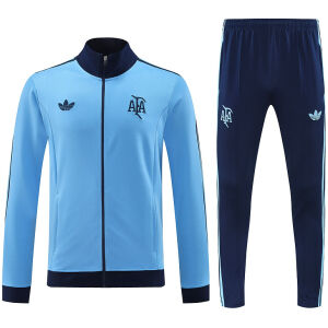 Mens Argentina Blue Training Kit Suit 2025 showing sky blue track jacket and navy pants