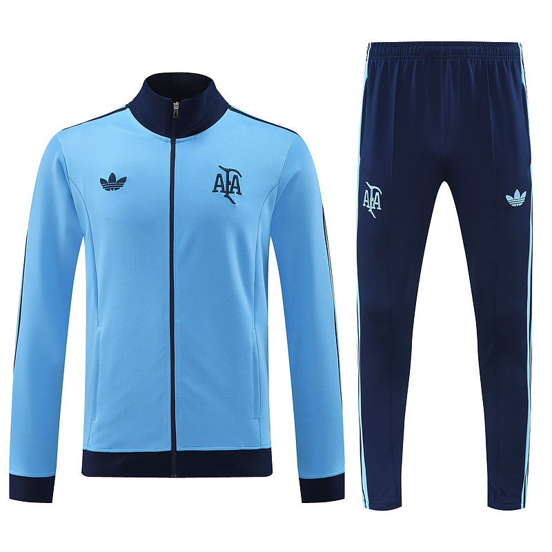 Mens Argentina Blue Training Kit Suit 2025 Mens Argentina Blue Training Kit Suit 2025 showing sky blue track jacket and navy pants