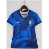Womens World Cup Brazil Classic Blue Jersey 2022 on hanger showing royal blue body with wave splatter art