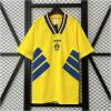 Mens Sweden Retro Home Jersey 1994 front view on hanger