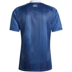 Mens Greece World Cup Away Jersey 2026 royal blue shirt back view with Greek collar text