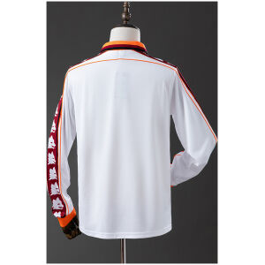 Mens Roma Retro Long Sleeve Away Jersey 1998/99 back view detail
