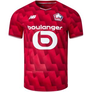 Mens Lille OSC 2025/26 red chevron home shirt front view