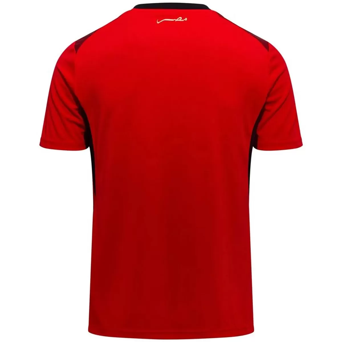 Mens Egypt World Cup Home Jersey 2026 Mens Egypt World Cup Home Jersey 2026 crimson red shirt back view with gold Arabic script