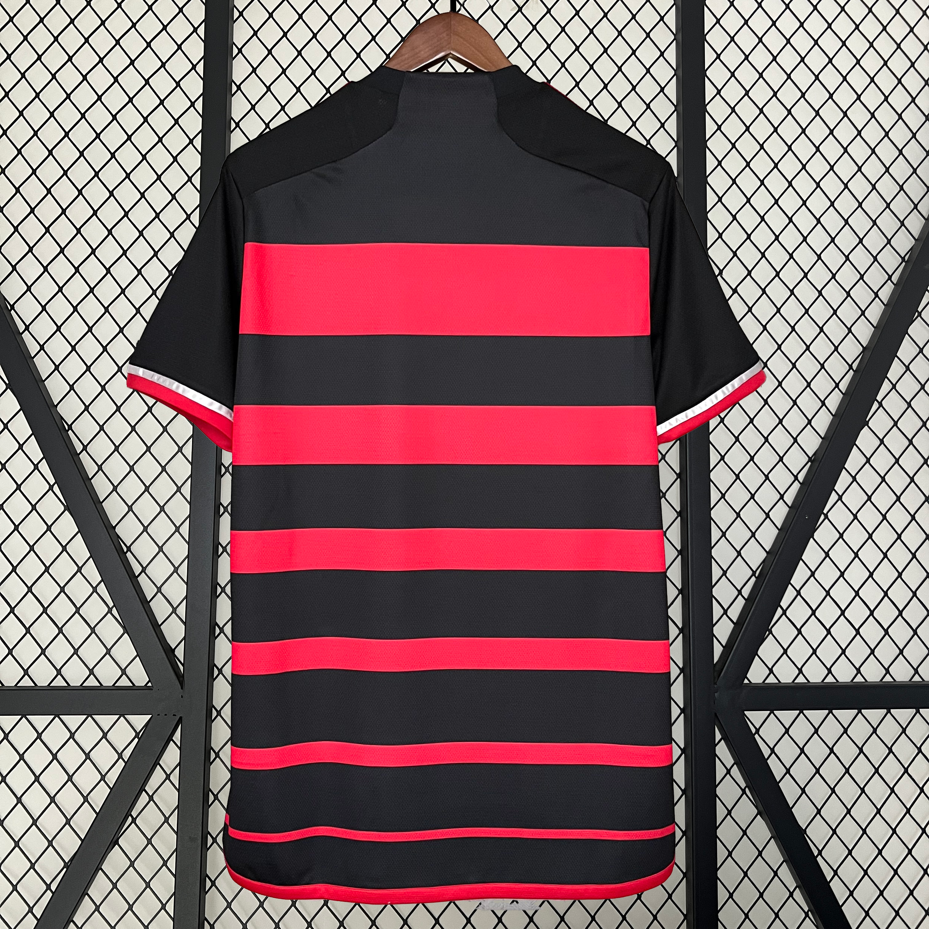 Mens Flamengo Home Jersey 2024/25 Mens Flamengo Home Jersey 2024/25 front view on display