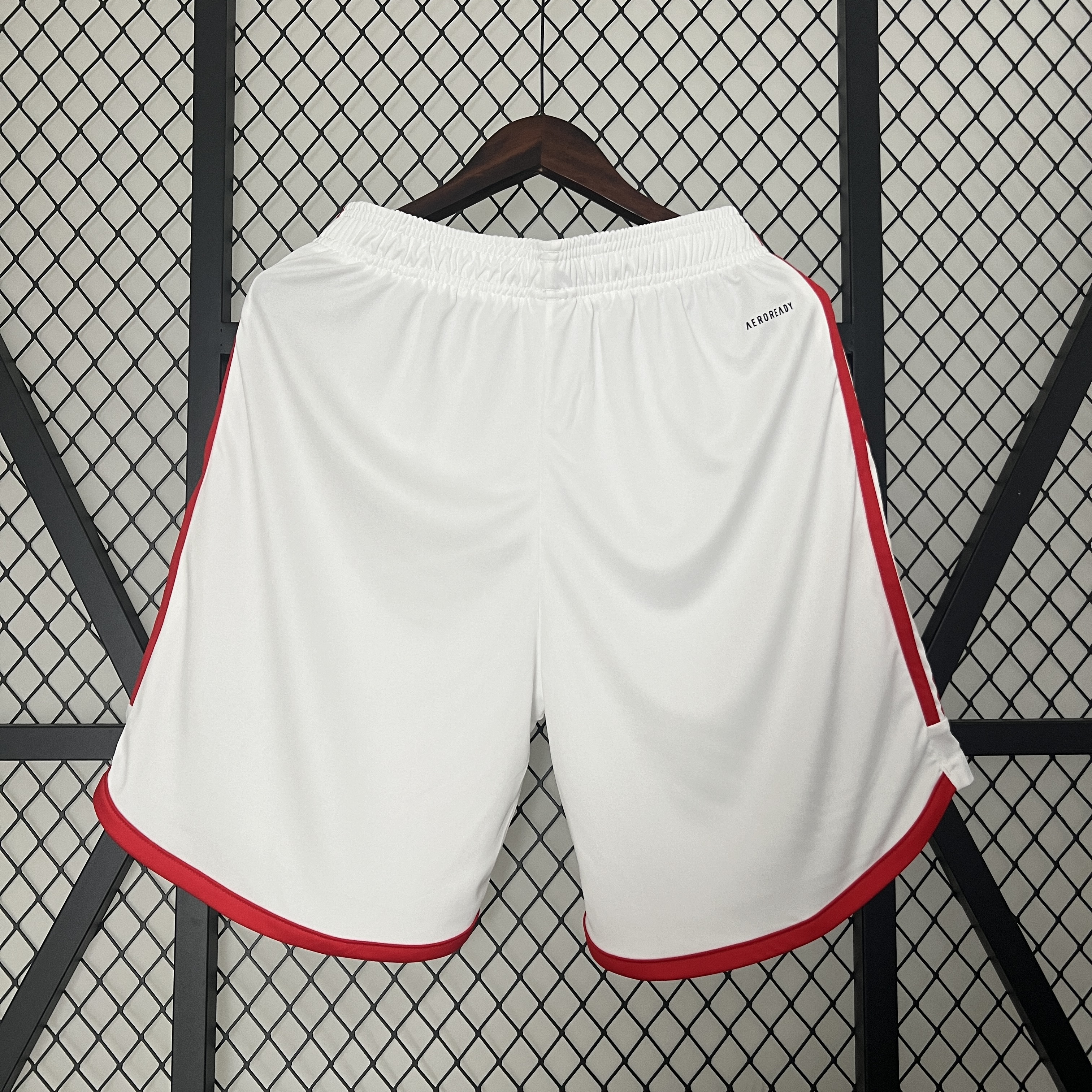 Mens Flamengo Home Shorts 2024/25 Mens Flamengo Home Shorts 2024/25 front view on display