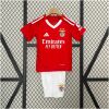 Kids Benfica Home Kit 2024/25 front view showing red shirt and white shorts