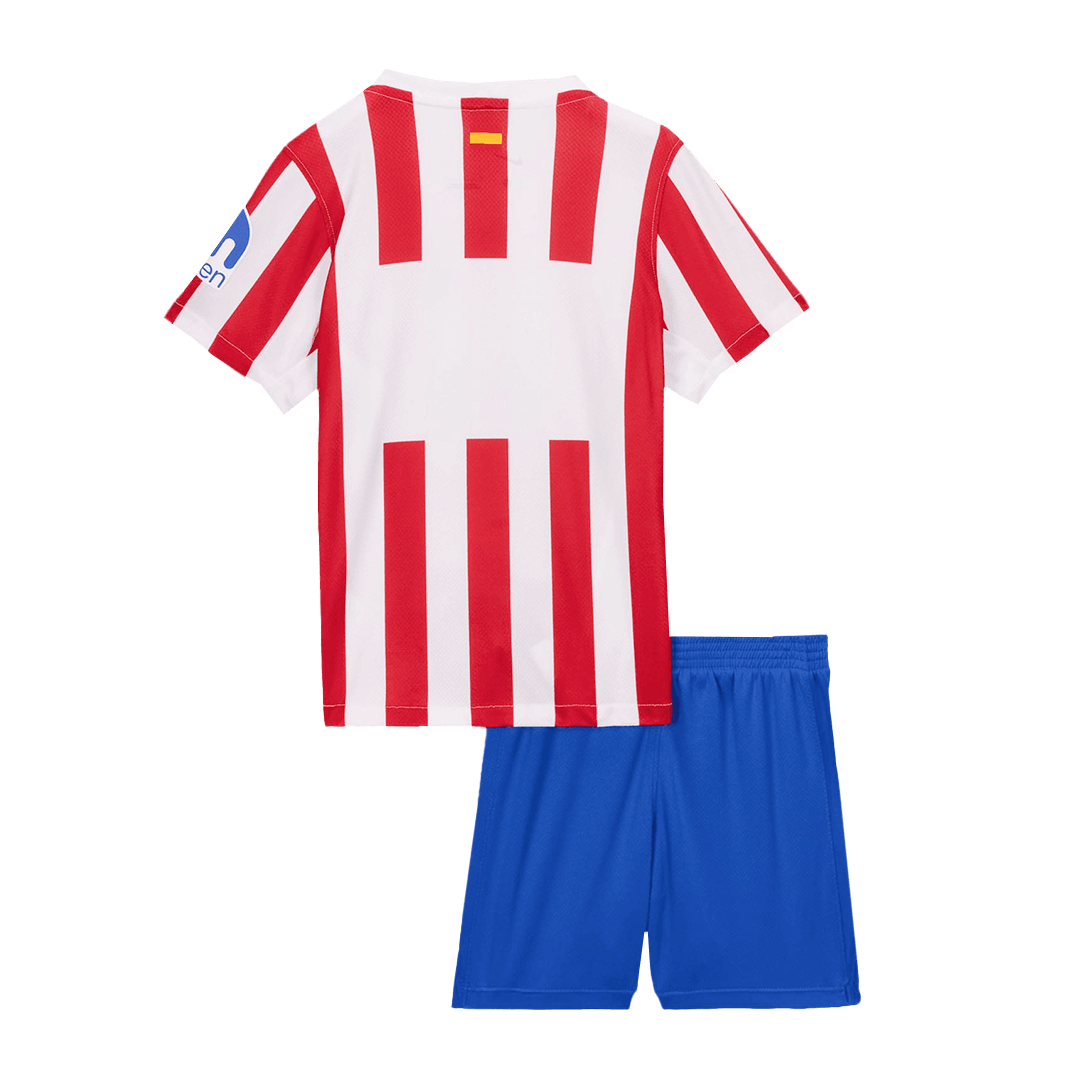 Kids Atletico Madrid Home Kit 2025/26 Kids Atletico Madrid Home Kit 2025/26 rear view of shirt and shorts