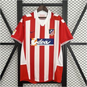 Mens Atletico Madrid Retro Home Jersey 2002/03 front view on display