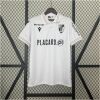 Mens Vitoria SC Home Jersey 2024/25 on hanger showing white embossed body with gold-trimmed polo collar and crest