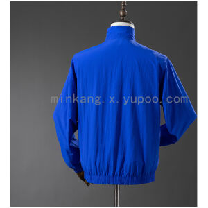 Mens Argentina Trench Coat Reversible Blue Windbreaker 2025 back view detail