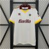 Mens Roma Retro Away Jersey 1991/92 on hanger showing white body and maroon polo collar