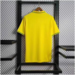 Mens World Cup Brazil Yellow Polo 2022 back view detail