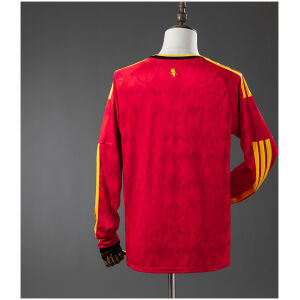 Mens World Cup Belgium Long Sleeve Home Jersey 2026 rear view showing authentic team styling
