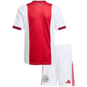 Kids Ajax Home Kit 2025/26 rear view of shirt and shorts