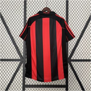 Mens AC Milan Retro Home Jersey 2001/02 rear view showing matching team styling