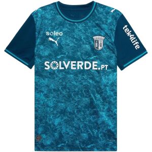 Mens SC Braga Away Jersey 2026/27 front view in petrol blue and cyan