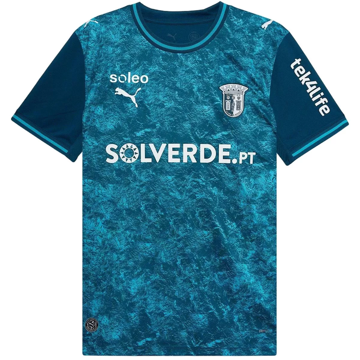 Mens SC Braga Away Jersey 2026/27 Mens SC Braga Away Jersey 2026/27 front view in petrol blue and cyan