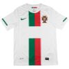 Mens Portugal World Cup Retro Away Jersey 2010 front view with split stripe