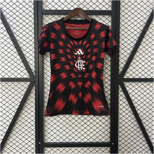 Womens Flamengo Pre-Match Jersey 2025/26 Womens Flamengo Pre-Match Jersey 2025/26 front view on display