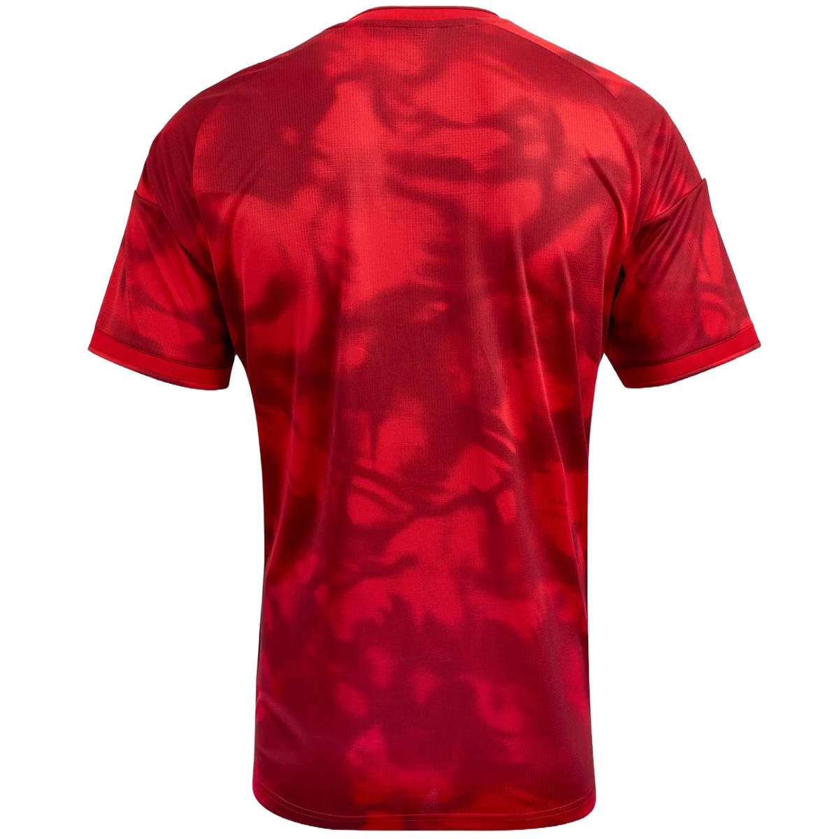 Mens Nottingham Forest Home Jersey 2026/27 Mens Nottingham Forest Home Jersey 2026/27 red shirt back view with smoky tie-dye pattern