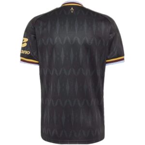 Mens Aston Villa Away Jersey 2026/27 back view showing tonal pattern and gold gas lamp emblem