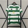 Mens Celtics Home Jersey 2024/25 front view in green and white hoops