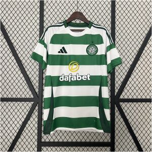 Mens Celtics Home Jersey 2024/25 Mens Celtics Home Jersey 2024/25 front view in green and white hoops