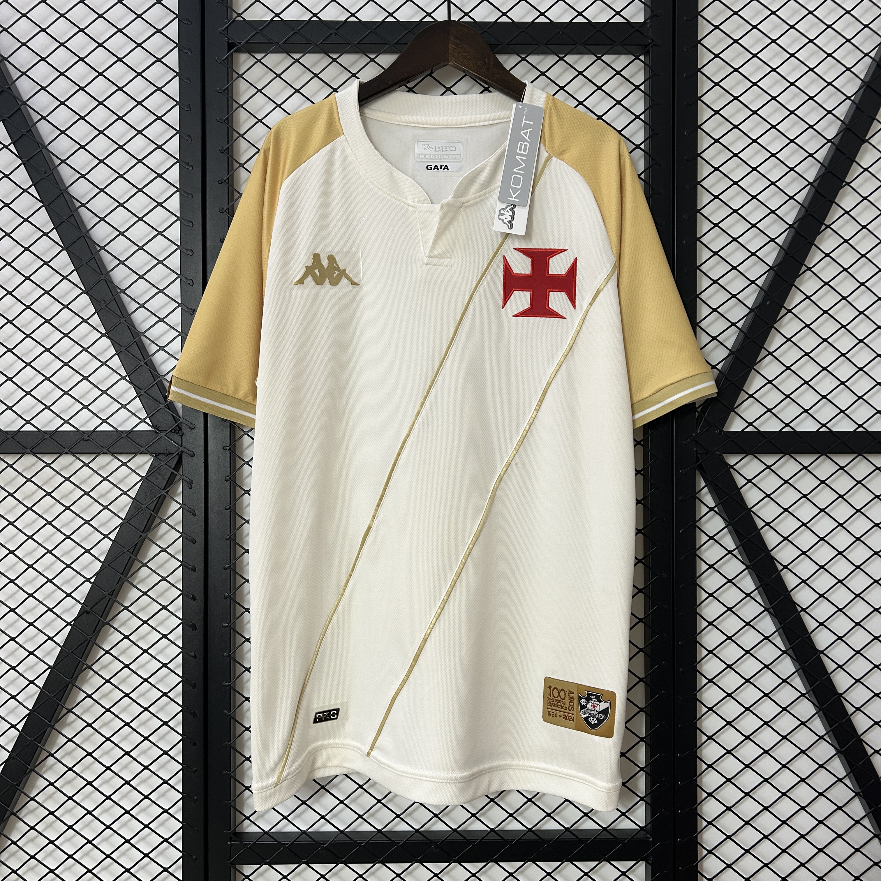 Mens Vasco da Gama Third Jersey 2024/25 Mens Vasco da Gama Third Jersey 2024/25 front view with gold sash piping