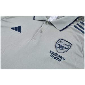 Mens Arsenal Grey Polo Training Shirt + Long Pants Tracksuit 2026/27