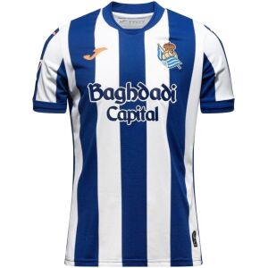 Mens Real Sociedad Home Jersey 2026/27 Mens Real Sociedad Home Jersey 2026/27 blue and white striped shirt front view