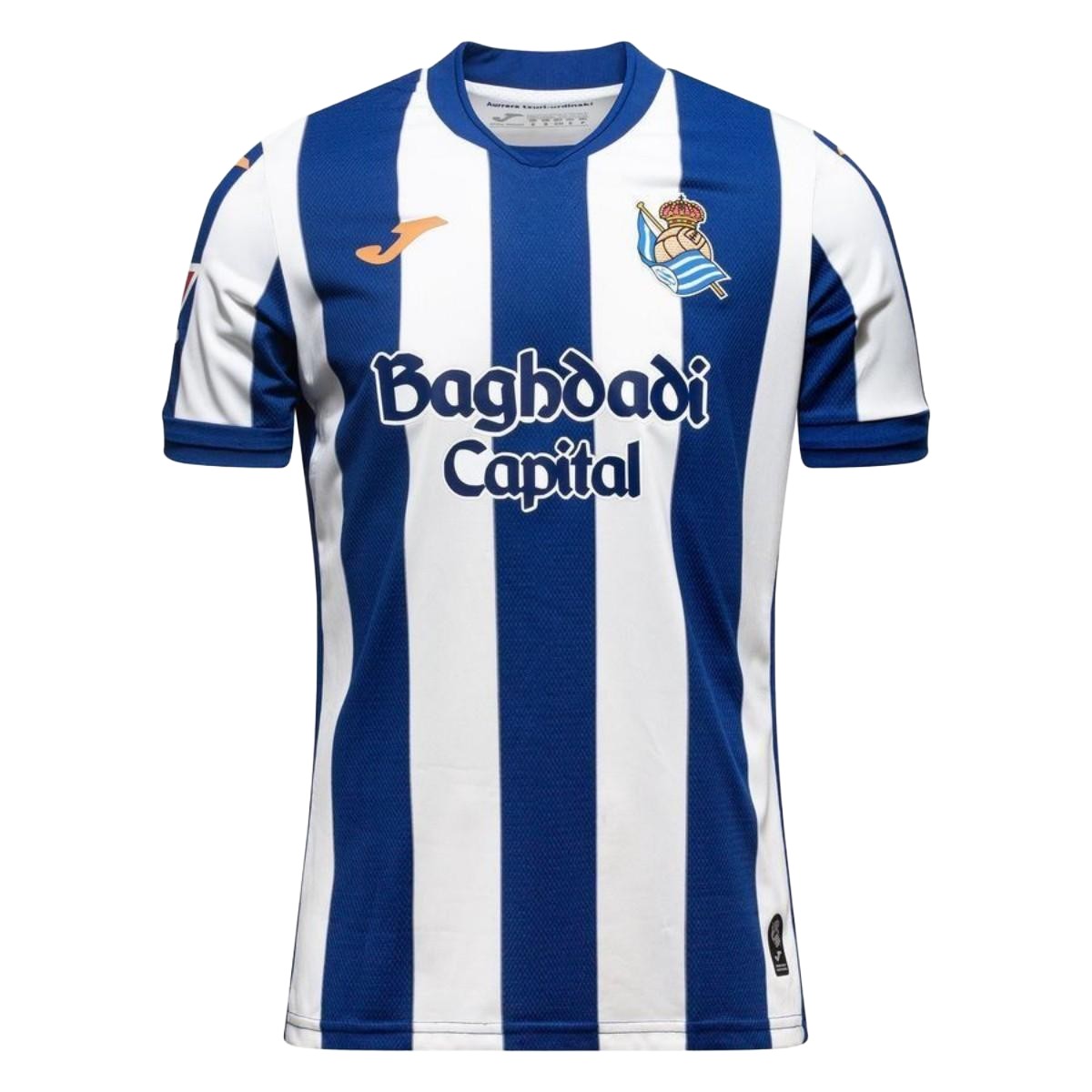 Mens Real Sociedad Home Jersey 2026/27 Mens Real Sociedad Home Jersey 2026/27 blue and white striped shirt front view