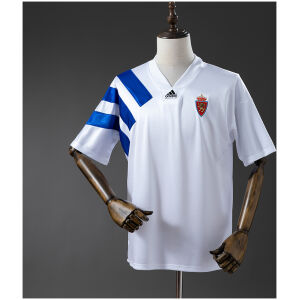 Mens Real Zaragoza Retro Home Jersey 1992/93 Mens Real Zaragoza Retro Home Jersey 1992/93 front view on display
