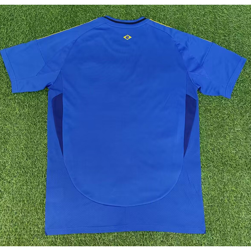 Mens Brazil Blue Jesus Jersey 2025 Mens Brazil Blue Jesus Jersey 2025 back view detail