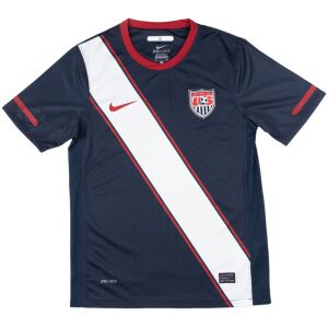 Mens USA World Cup Retro Away Jersey 2010 Navy USA retro away jersey with white diagonal sash and crest front view