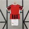 Kids AC Milan Home Kit 2024/25 rear view of shirt and shorts