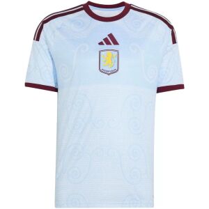 Mens Aston Villa Third Jersey 2026/27 front view with ice blue scrollwork pattern and claret trim
