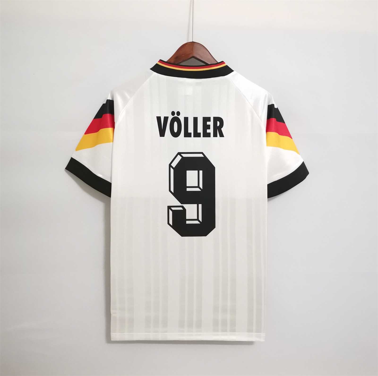Mens Germany Retro Home Jersey 1992 Mens Germany Retro Home Jersey 1992 back view detail