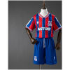 Kids Crystal Palace Home Kit 2025/26 jersey and shorts set front view on mannequin