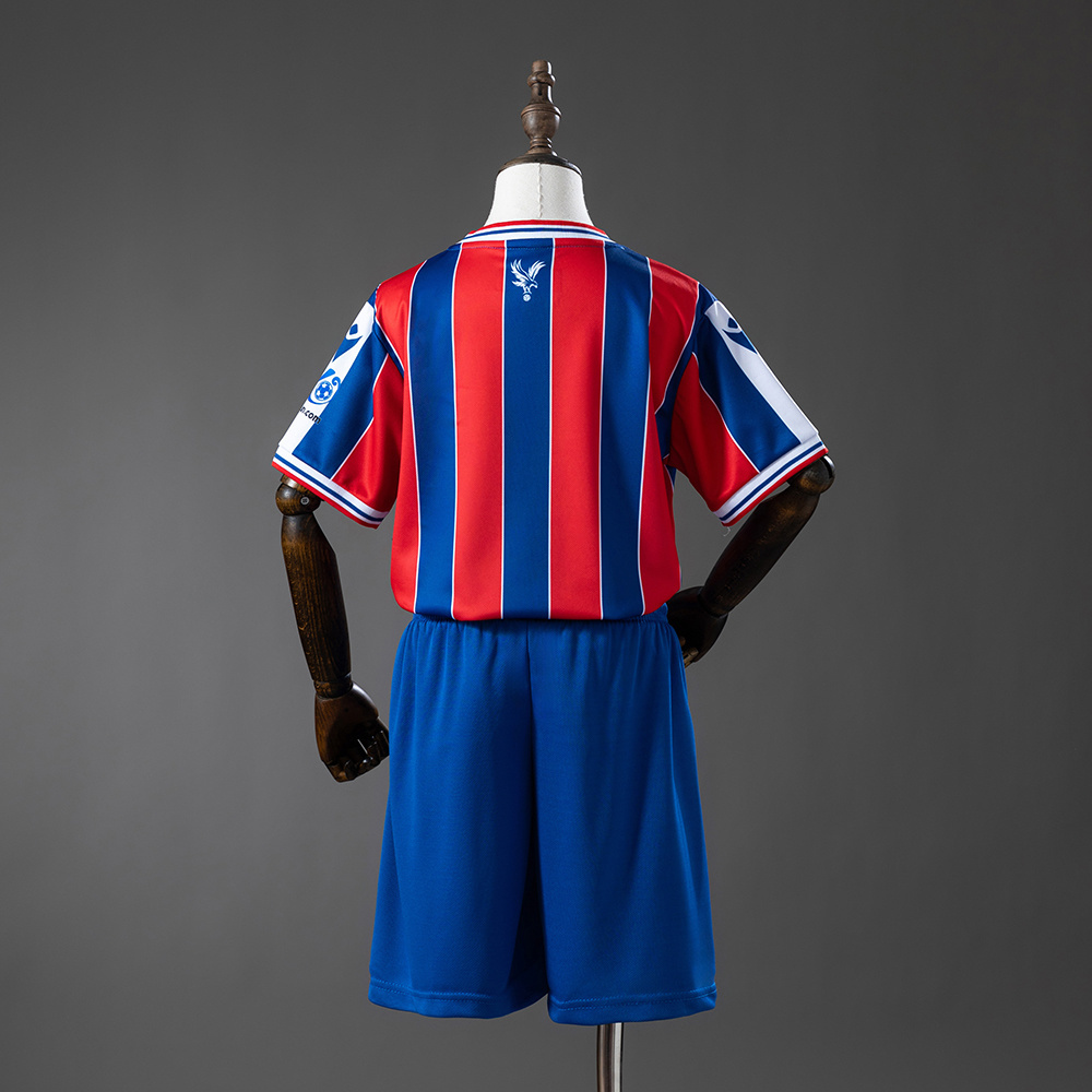 Kids Crystal Palace Home Kit 2025/26 Kids Crystal Palace Home Kit 2025/26 rear view of shirt and shorts