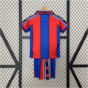 Kids Barcelona Retro Home Kit 1995/97 rear view of shirt and shorts
