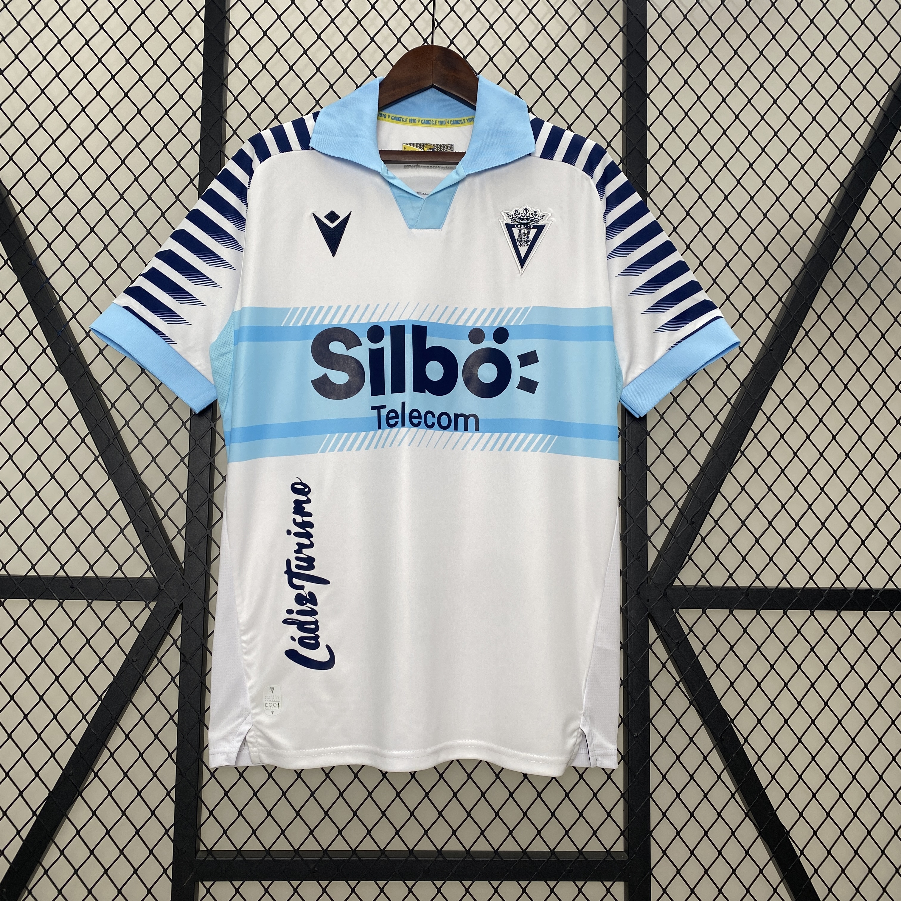 Mens Cadiz Away Jersey 2024/25 Mens Cadiz Away Jersey 2024/25 front view on display