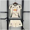 Kids New York Red Bulls Home Kit 2025/26 front view of cream kit set