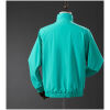 Mens Mexico Trench Coat Reversible Green and Blue Windbreaker 2025 Mens Mexico Trench Coat Reversible Green and Blue Windbreaker 2025 back view detail