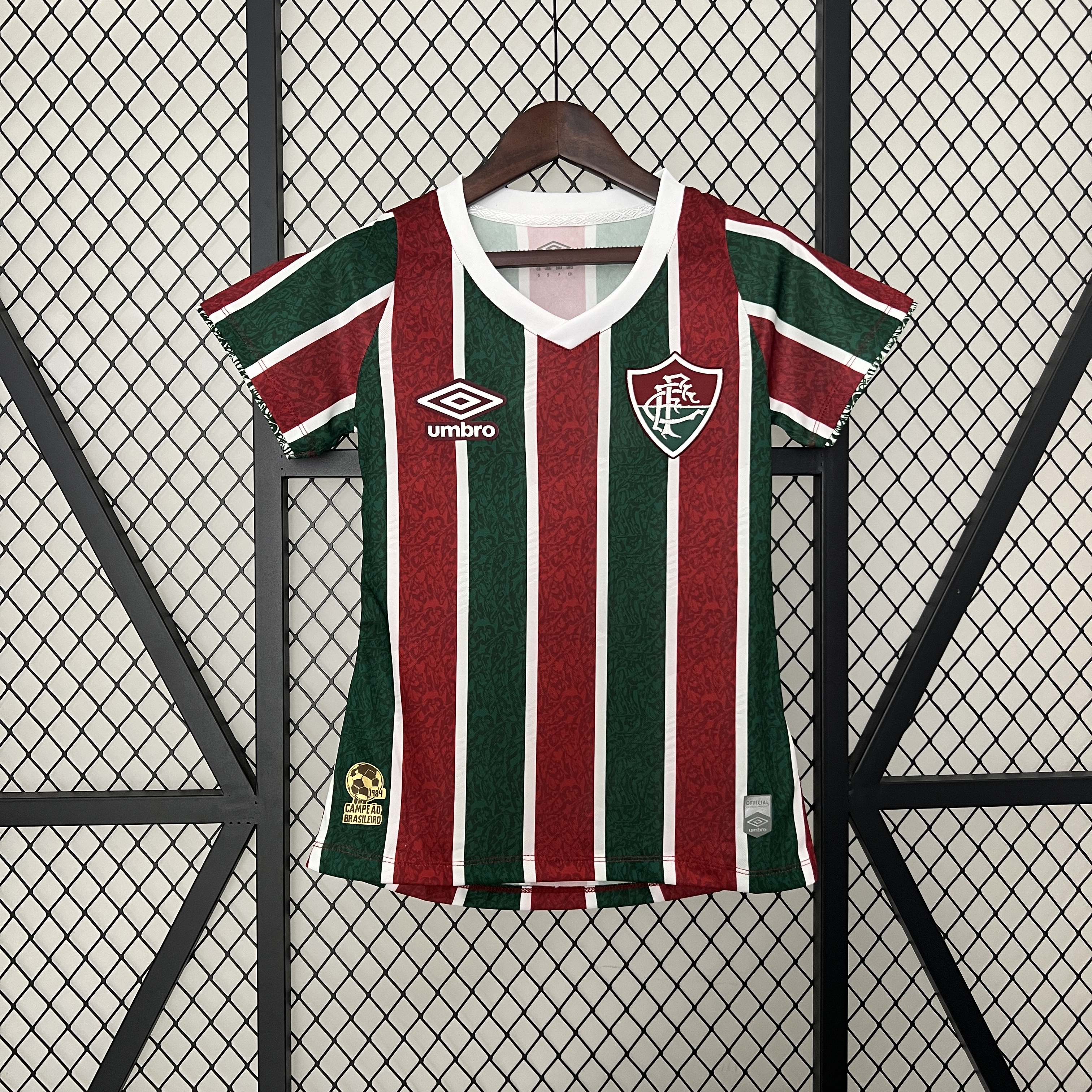 Womens Fluminense Home Jersey 2024/25 Womens Fluminense Home Jersey 2024/25 front view on display