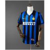 Mens Inter Milan Retro Home Jersey 1998/99 on hanger showing blue and black stripes with PIRELLI sponsor