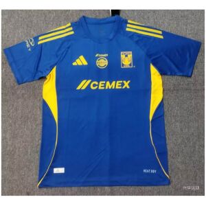 Mens Tigres UANL Blue Training Kit Jersey 2025/26 front view with CEMEX sponsor