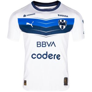 Mens Monterrey Away Jersey 2025/26 front view in white with blue chevron