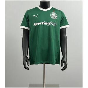 Mens Palmeiras All Sponsors green Home Jersey 2025/26 front view on display