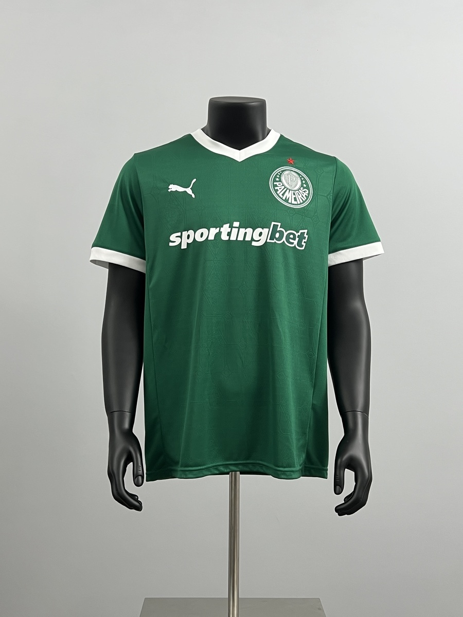 Mens Palmeiras All Sponsors green Home Jersey 2025/26 Mens Palmeiras All Sponsors green Home Jersey 2025/26 front view with sportingbet sponsor